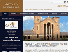 Tablet Screenshot of maryqueencatholicchurch.org